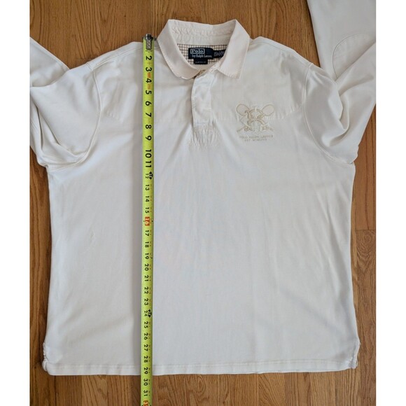 Vintage Polo Ralph Lauren Rugby Style Shirt Tennis Logo Mens 2XL Custom Fit - Picture 9 of 10
